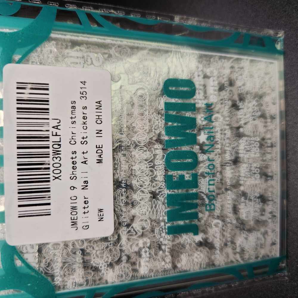 JMEOWIO Glitter Nail Art Stickers